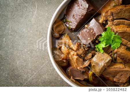 Pot-stewed ducks or Steamed duck with soy sauce and spices Pot-stewed ducks or Steamed duck with soy sauce and spices 103822482