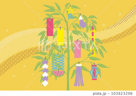 七夕のイラスト(ポップカラー) 103823206
