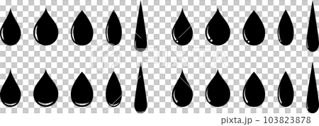 水滴のアイコンセット 103823878