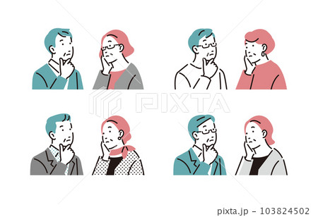 人物 考えるシニア夫婦いろいろ 人物 考えるシニア夫婦いろいろ 103824502