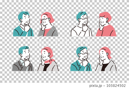 人物 考えるシニア夫婦いろいろ 人物 考えるシニア夫婦いろいろ 103824502