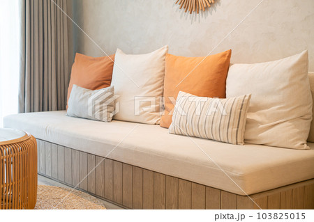 beautiful pillow decoration on sofa beautiful pillow decoration on sofa 103825015