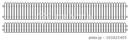 Outline fence in flat style vector illustration isolated on white Outline fence in flat style vector illustration isolated on white 103825405