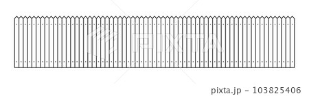 Outline fence in flat style vector illustration isolated on white 103825406