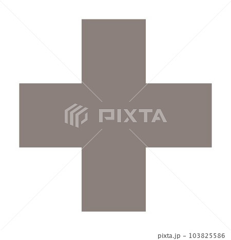 Cross geometric shape element symbol for preschool education for kids mathematics learning illustration Cross geometric shape element symbol for preschool education for kids mathematics learning illustration 103825586