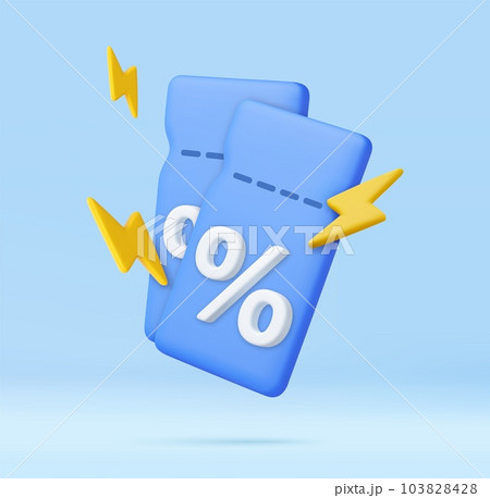 3D coupon with flash. 103828428
