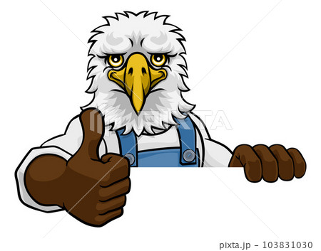Eagle Mascot Plumber Mechanic Handyman Worker Eagle Mascot Plumber Mechanic Handyman Worker 103831030