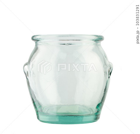 Glass jar for cereals isolated on white background. Glass jar for cereals isolated on white background. 103831291