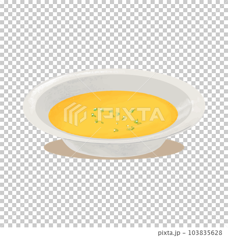 玉米湯湯盤的手繪插圖 103835628