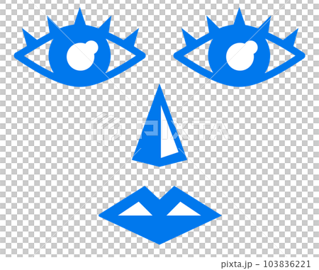 大きな目で監視しているような顔のイラスト 大きな目で監視しているような顔のイラスト 103836221