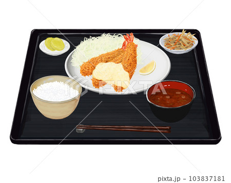 エビフライ定食のイラスト 103837181