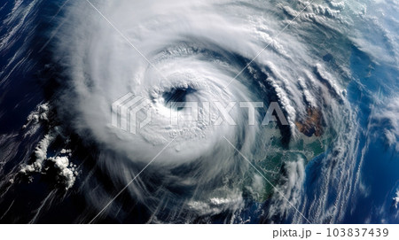巨大な台風「AI生成画像」 103837439