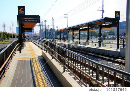 『交通未来都市うつのみや』建設が済み開業を待つ… 芳賀・宇都宮LRT【星稜高校前】駅 103837646