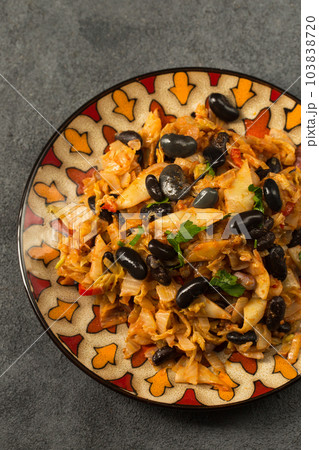 Cabbage on a plate 103838720