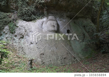 晩春の国東半島の熊野磨崖仏 晩春の国東半島の熊野磨崖仏 103838894