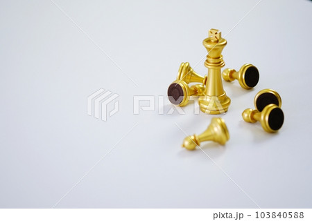 Human resources concept career management with clasped hands planning strategy with chess figures. 103840588