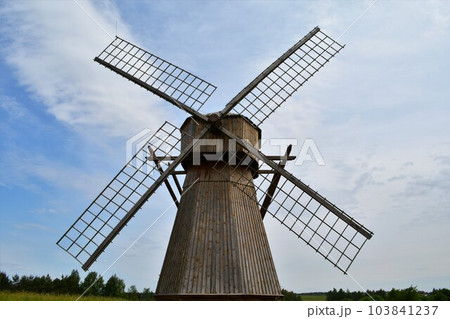 Windmill in the Belarusian Architectural Museum. Windmill in the Belarusian Architectural Museum. 103841237