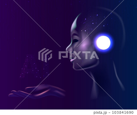 AI, Artificial intelligence. Ai digital brain. AI background. Neural netrwork concept backdrop 103841690