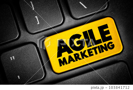 Agile Marketing text button on keyboard, concept background Agile Marketing text button on keyboard, concept background 103841712