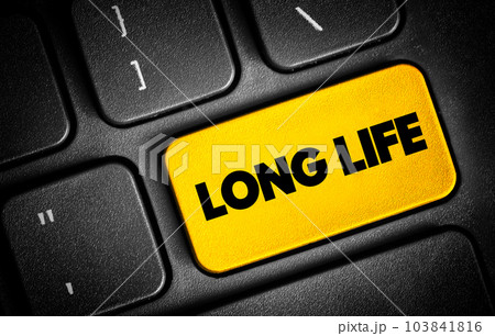 Long Life text button on keyboard, concept background 103841816