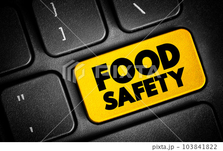 Food Safety text button on keyboard, concept background Food Safety text button on keyboard, concept background 103841822