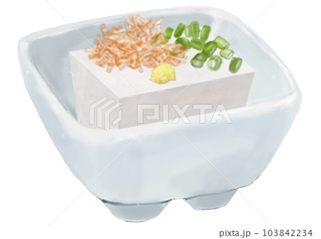 小鉢に入った冷ややっこのイラスト 小鉢に入った冷ややっこのイラスト 103842234