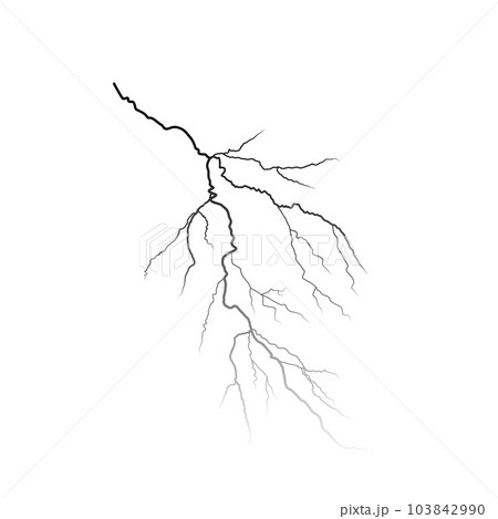 lightning silhouette. Element for thunderstorm design. Vector illustration EPS10 103842990