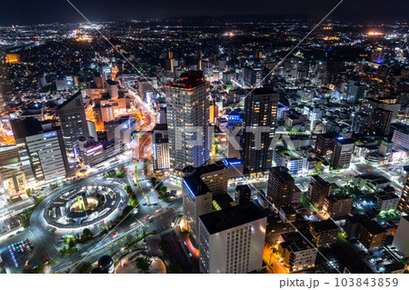 《静岡県》浜松市中心街・都市夜景 《静岡県》浜松市中心街・都市夜景 103843859