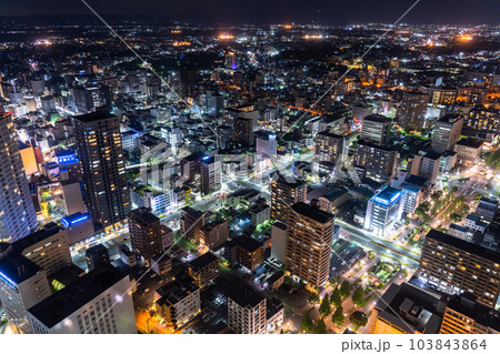 《静岡県》浜松市中心街・都市夜景 103843864