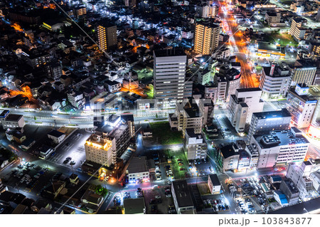 《静岡県》浜松市中心街・都市夜景 103843877