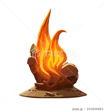 Magic explosion, game bomb boom effect. Comic blast, bomb explosion, magic burst. Fire Flame 103844665