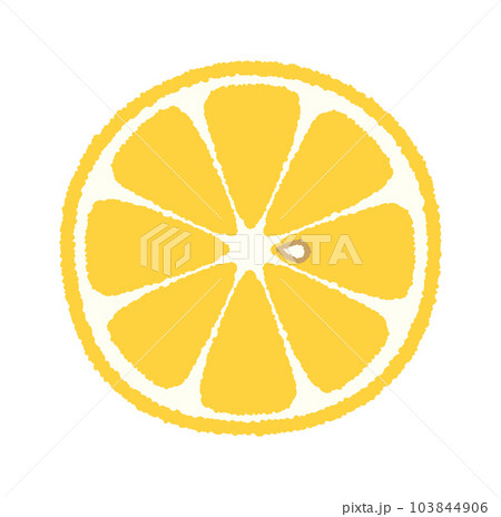 レモンの輪切りの手書きベクターイラスト 103844906
