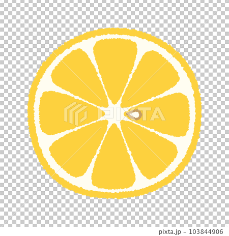 レモンの輪切りの手書きベクターイラスト 103844906
