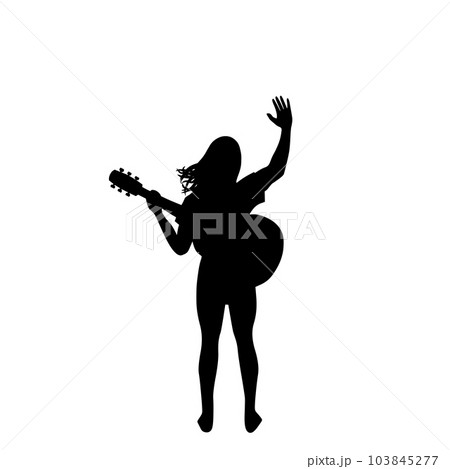 シンガーソングライターの女性アーティストのイラスト 103845277