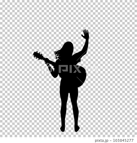 シンガーソングライターの女性アーティストのイラスト 103845277