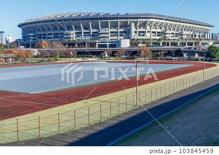 【神奈川の都市風景】新横浜公園周辺の都市風景（日産スタジアム・小机競技場） 103845459