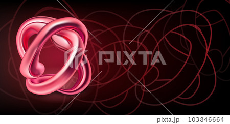 Abstract background with a figure of colored twisted knot Abstract background with a figure of colored twisted knot 103846664