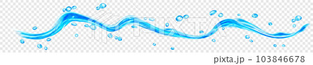 Translucent water wave with drops Translucent water wave with drops 103846678