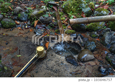 熊本 幣立神社 東御手洗社の湧水 103846757