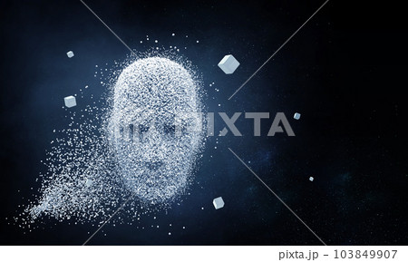 Virtual reality and artificial intelligence concept 103849907