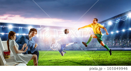 Online sport show . Mixed media Online sport show . Mixed media 103849946