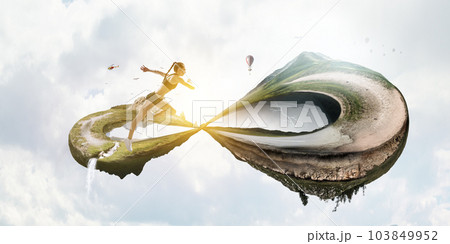 Young female runner . Mixed media Young female runner . Mixed media 103849952