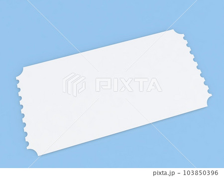 Tear-off paper coupon blank on a blue background. 103850396