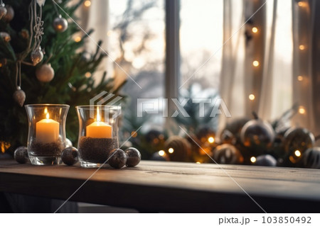 Christmas decoration in living room interior 103850492