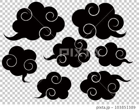 中國風雲圖黑色 103851389