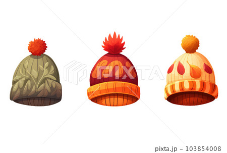 set vector illustration of casual autumn outfit elements isolated on white baclground 103854008