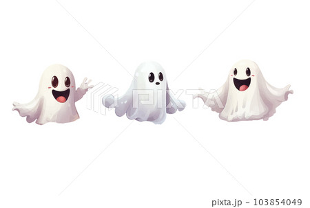 set vector illustration of ghost in a white duvet cover with eyes halloween concept isolated on white background set vector illustration of ghost in a white duvet cover with eyes halloween concept isolated on white background 103854049