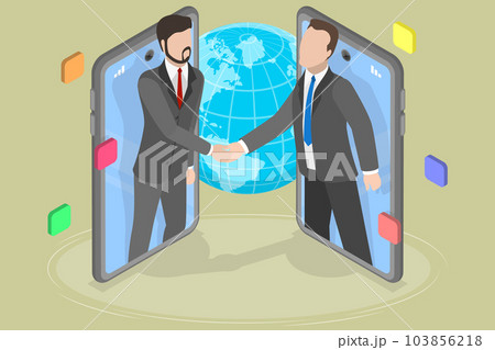 3D Isometric Flat Vector Conceptual Illustration of Peer To Peer Business Model 3D Isometric Flat Vector Conceptual Illustration of Peer To Peer Business Model 103856218