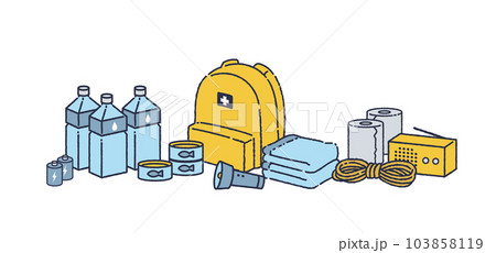 防災用品のイラスト 103858119