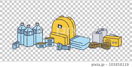 防災用品のイラスト 103858119